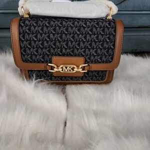 Michael kors HTF RARE denim heather crossbody bag handbag new nwt